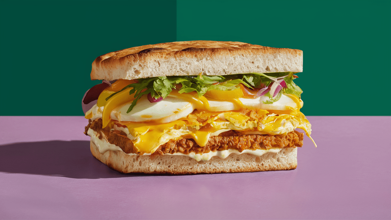 Mega Melt Egg & Cheese Omelet Sandwich on Flatbread (6")